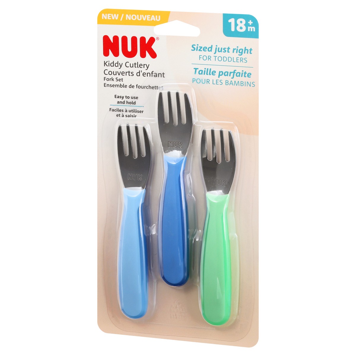 slide 3 of 9, Nuk Kids Cutlery Forks, 3 ct