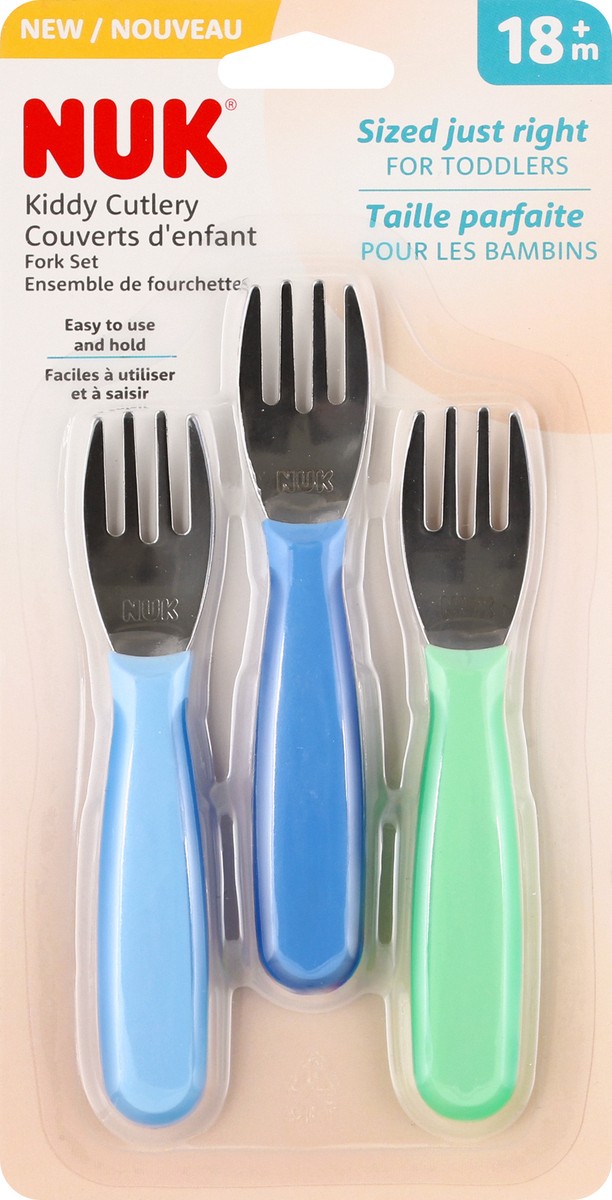 slide 6 of 9, Nuk Kids Cutlery Forks, 3 ct