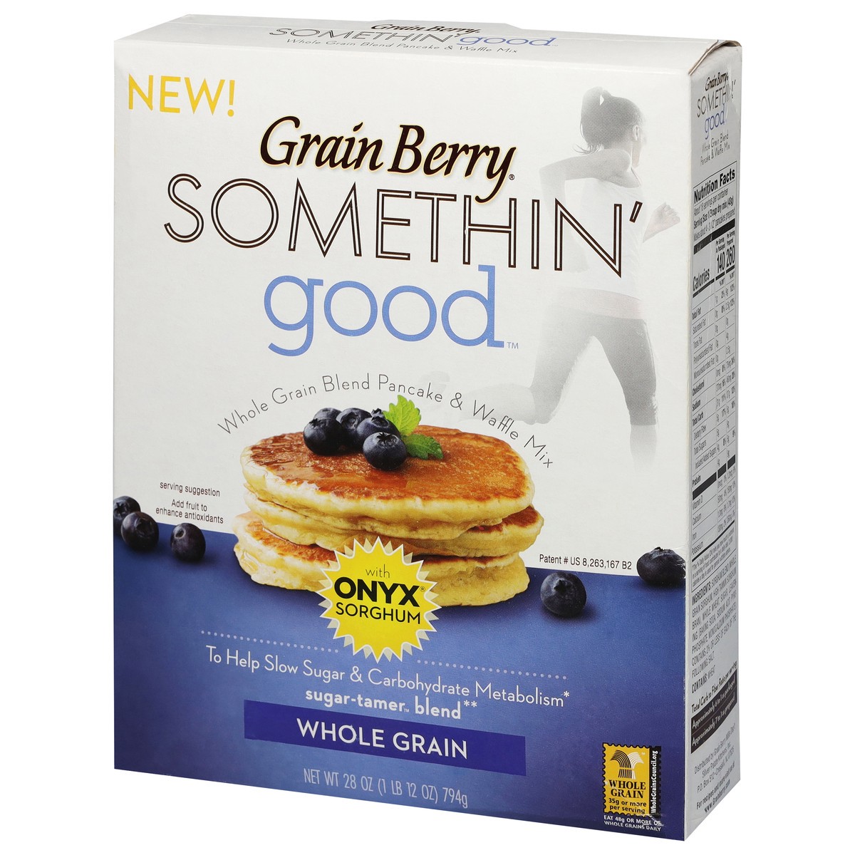 slide 3 of 9, Grain Berry Somethin' Good Whole Grain Pancake & Waffle Mix 28 oz, 28 oz