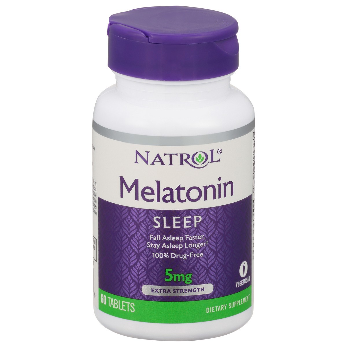 slide 13 of 13, Natrol 5mg Melatonin Sleep Aid Tablets, Fall Asleep Faster, Stay Asleep Longer, 99% Pure Melatonin, Dietary Supplement, 60 Count, 60 ct