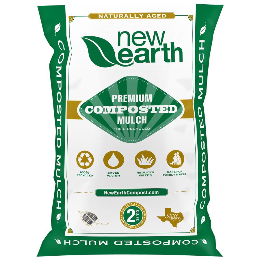 slide 1 of 1, New Earth Premium Composted Mulch, 2 cu ft