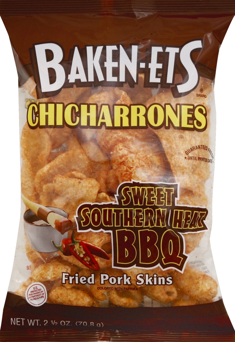 slide 5 of 5, Frito-Lay Baken-Ets Chicharrones Sweet Southern Heat BBQ Fried Pork Skins, 2.5 oz