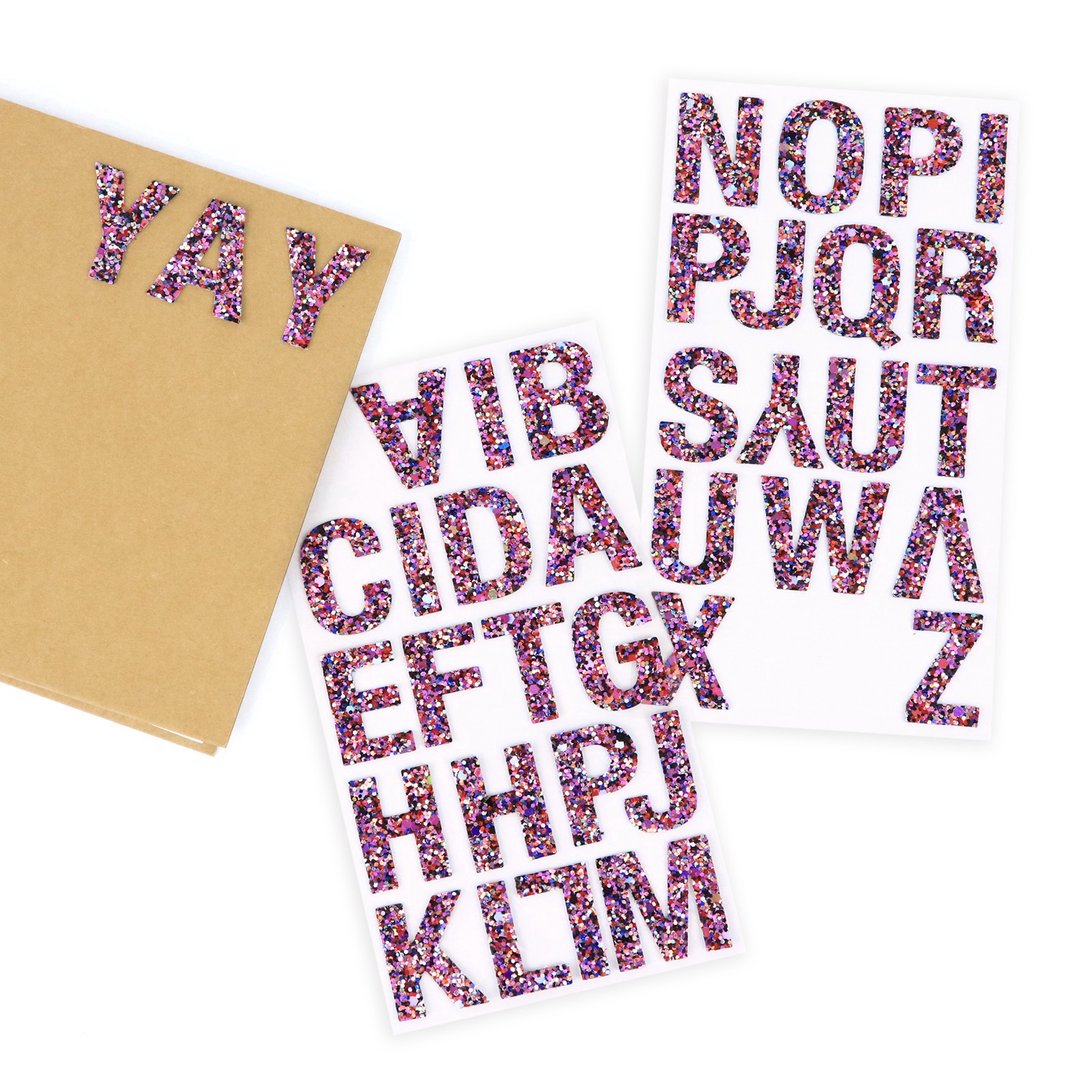 slide 3 of 5, Multicolor Blue & Red Glitter Alphabet Stickers By Recollections, 1.25 in