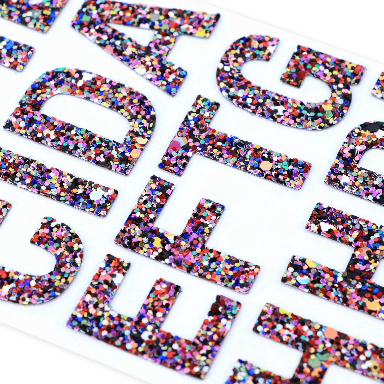 slide 5 of 5, Multicolor Blue & Red Glitter Alphabet Stickers By Recollections, 1.25 in