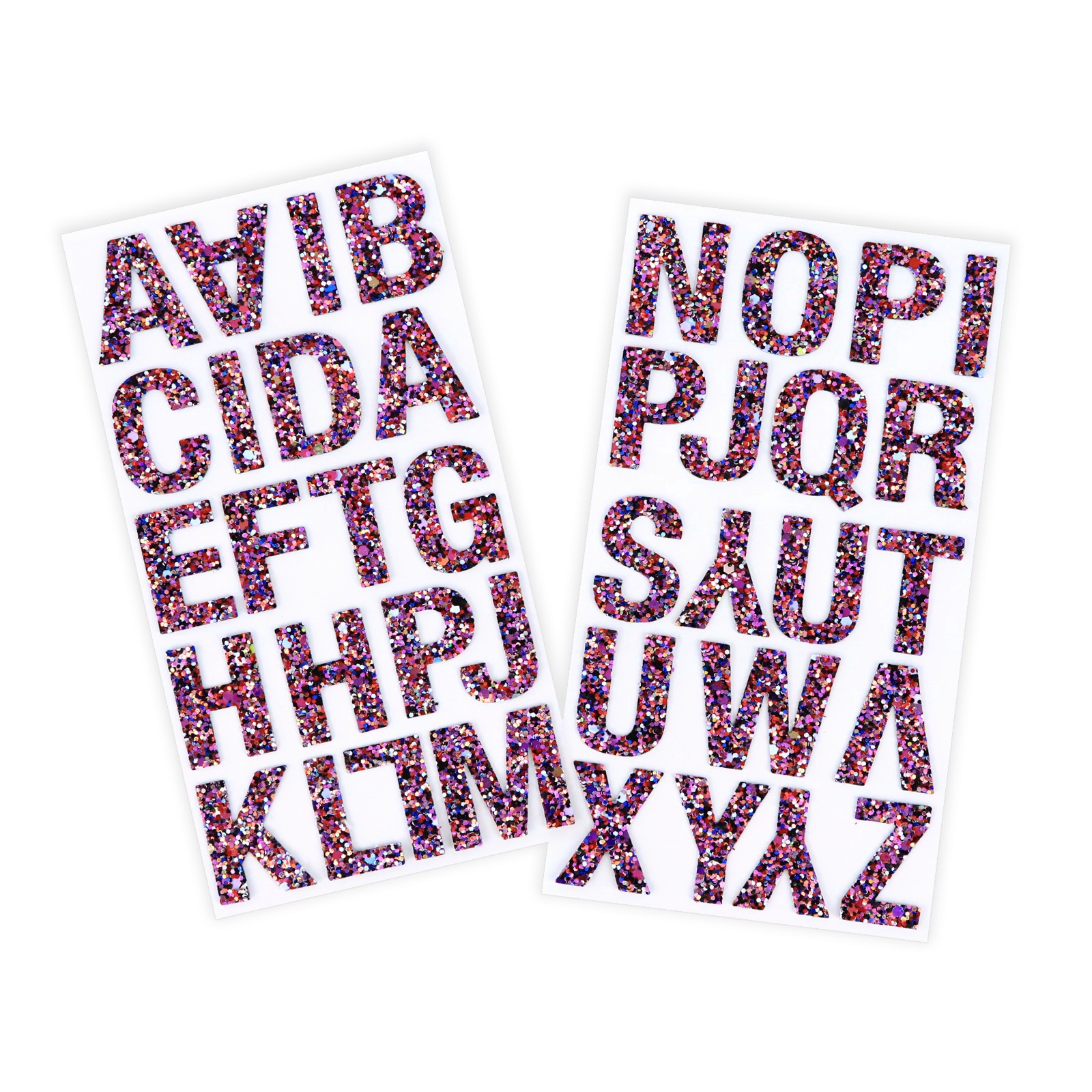 slide 4 of 5, Multicolor Blue & Red Glitter Alphabet Stickers By Recollections, 1.25 in