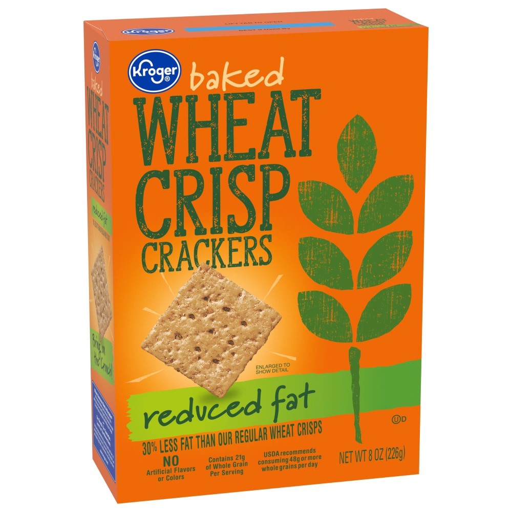 slide 3 of 4, Kroger Reduced Fat Thin Wheat Crackers, 8 oz