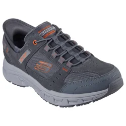 Skechers Men's Oak Canyon Consistent Winner Casual Shoes, Grey/Orange, Size 8