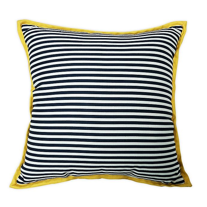 slide 1 of 1, One Kings Lane Open House Finelines Indoor/Outdoor Square Throw Pillow - Navy, 1 ct