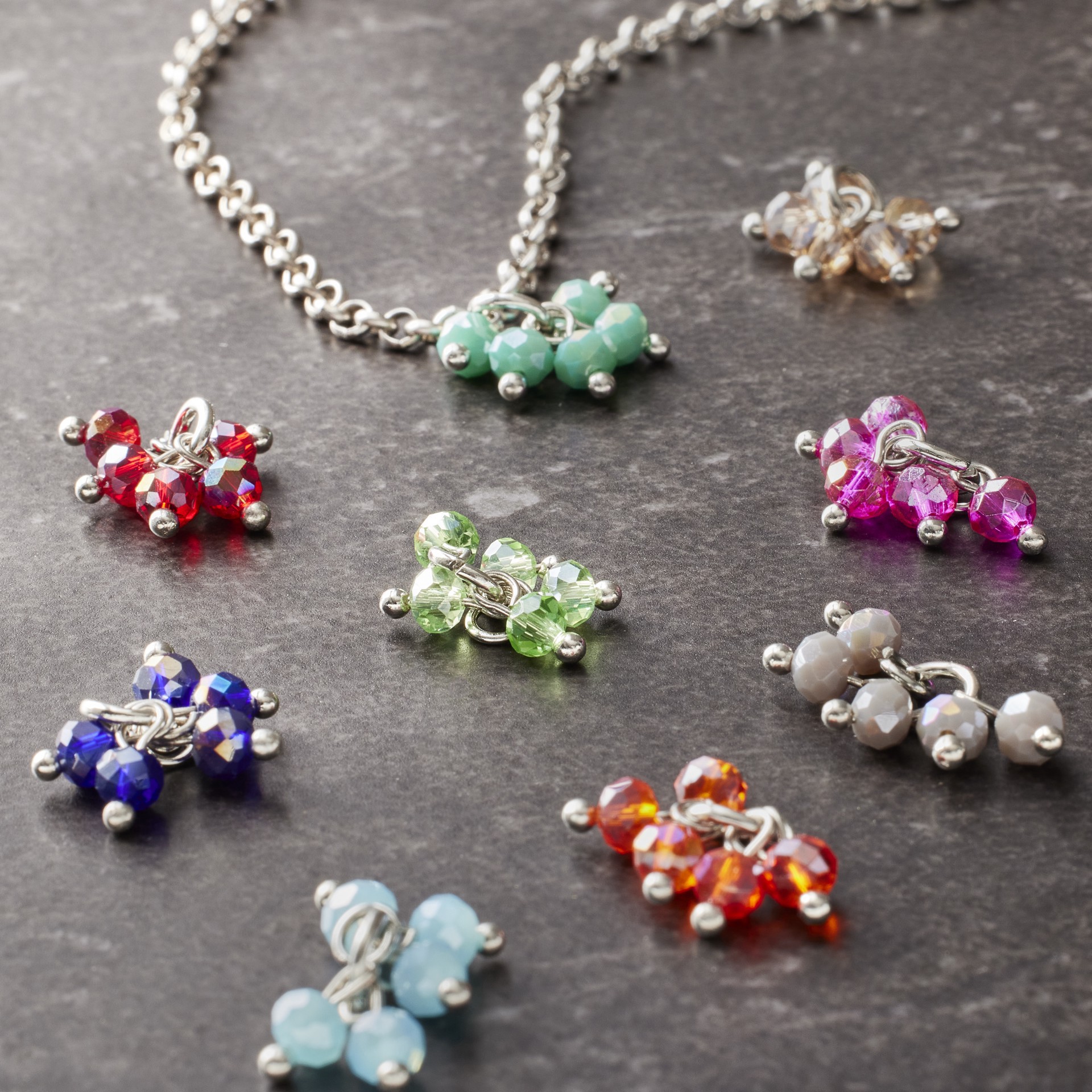 slide 3 of 3, Charmalong Faceted Bead Dangle Charms By Bead Landing, 10mm x 17mm