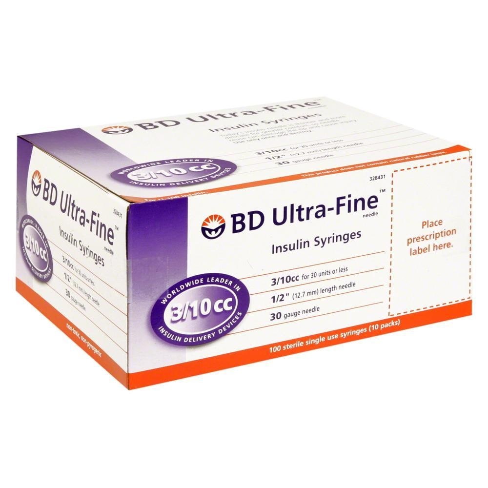 slide 1 of 1, BD Ultra-Fine .3Cc Syringes, 100 ct