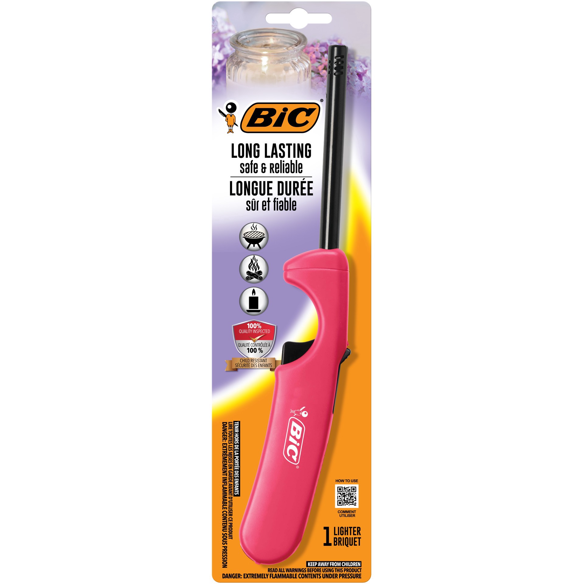 slide 5 of 11, BIC Assorted Bic Multi-Purpose Candle Lighter, 1pc., 1.38 in x 4 in x 13.05 in