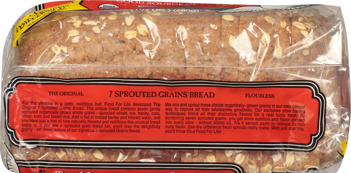 slide 10 of 11, Food for Life 7 Sprouted Grains Bread, 24 oz