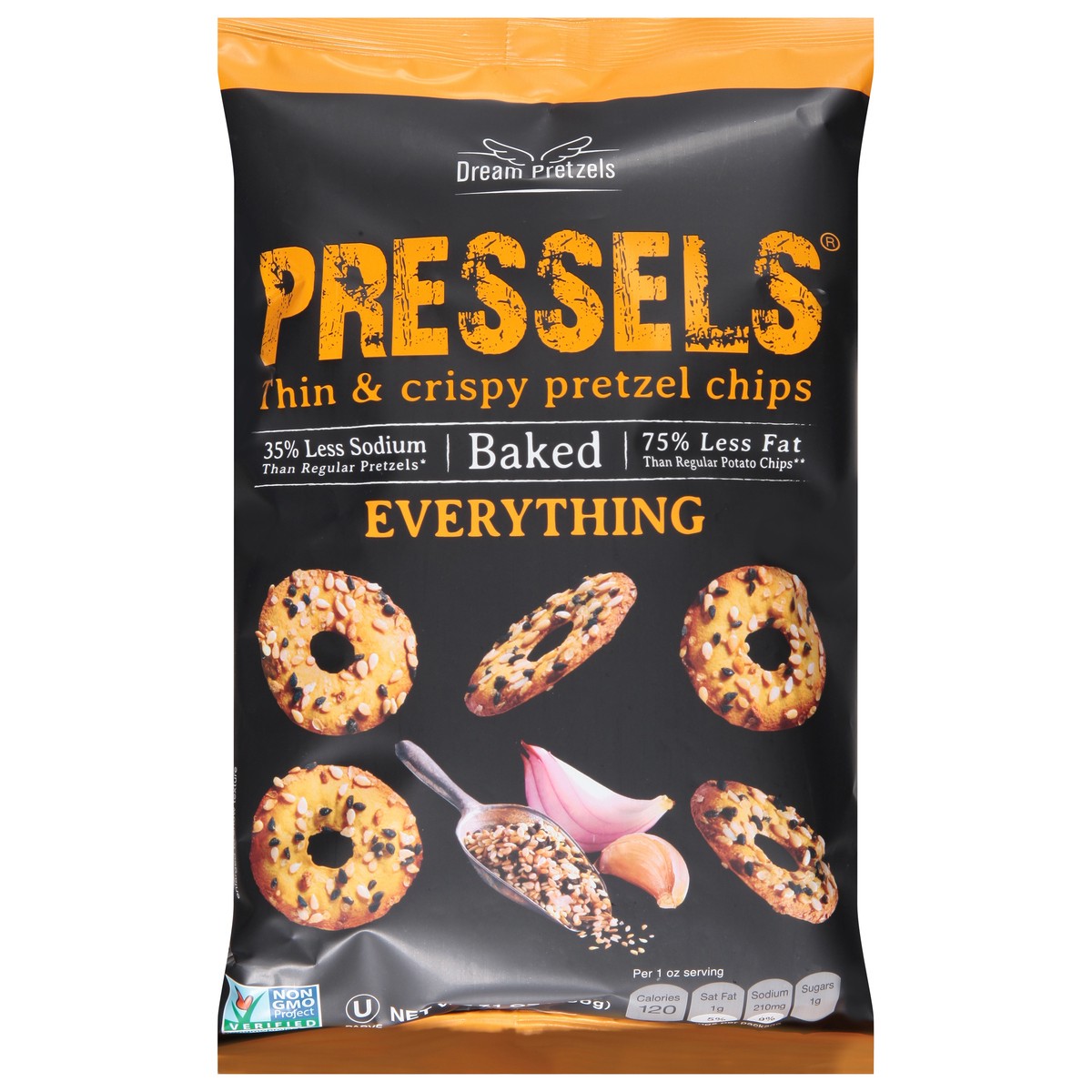 slide 1 of 9, Dream Pretzels Everything Pretzel Chips 7.1 oz, 7.1 oz