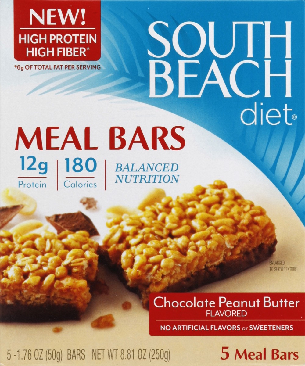 slide 1 of 4, South Beach Diet Meal Bars 5 ea, 5 ct