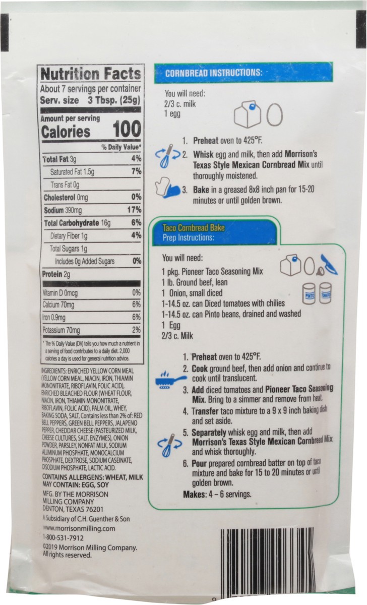 slide 5 of 9, Morrison's Texas Style Mexican Cornbread Mix 6 oz, 6 oz