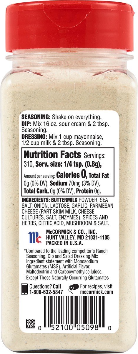 slide 5 of 9, McCormick Ranch Seasoning Mix, 8.75 oz