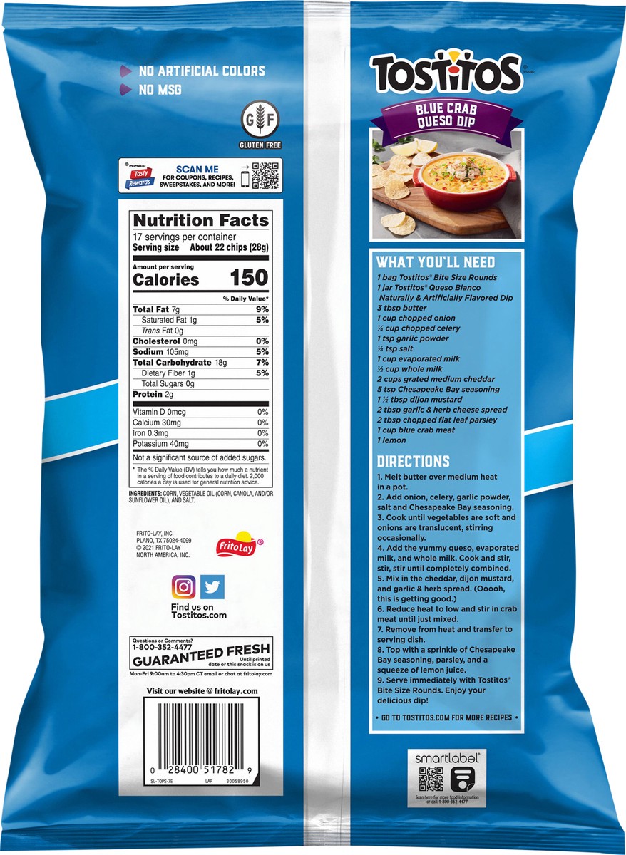 slide 2 of 3, Tostitos Bite Size Tortilla Chips Rounds 17 Oz, 17 oz