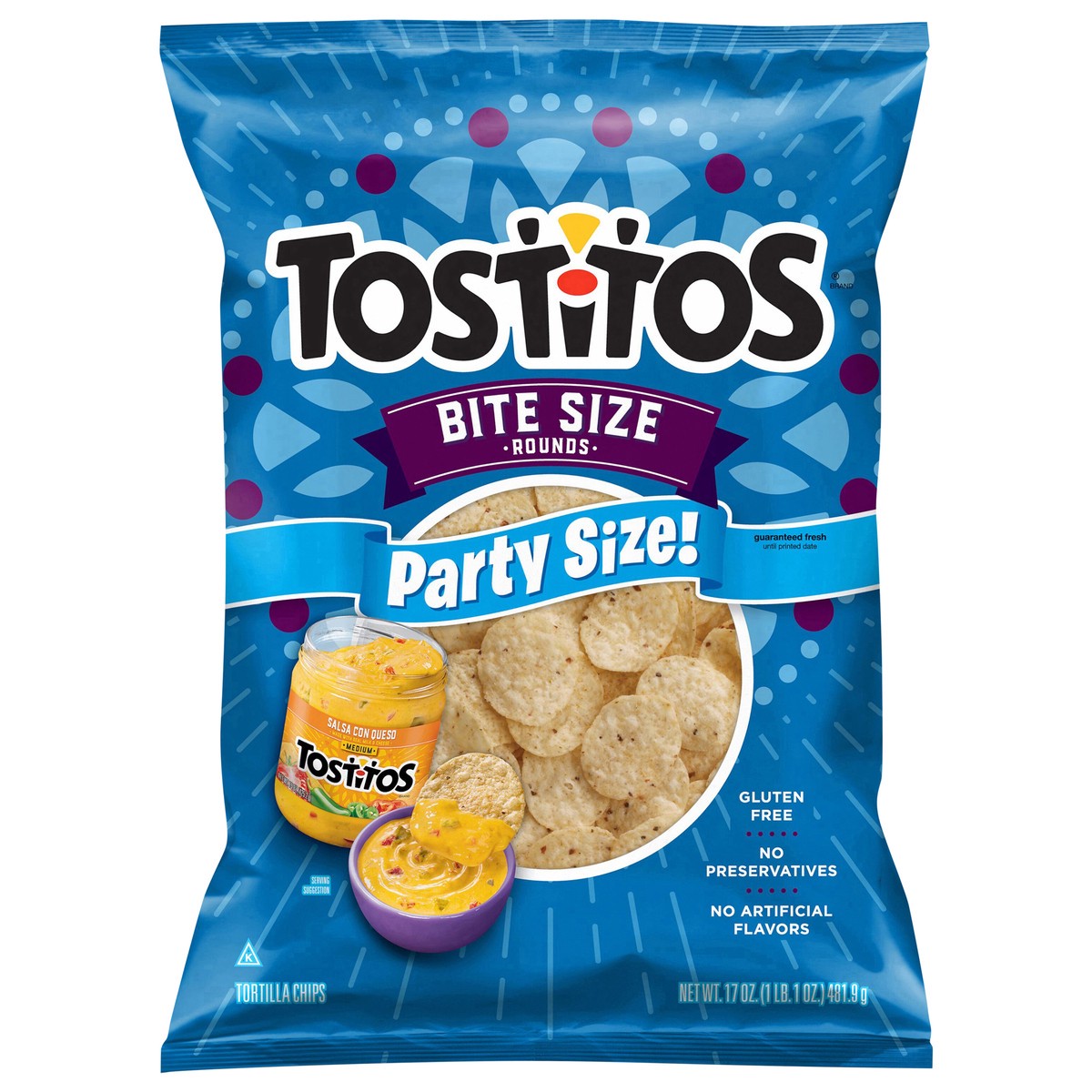 slide 1 of 3, Tostitos Bite Size Tortilla Chips Rounds 17 Oz, 17 oz
