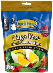 Dutch Farms Hard Cooked Cage Free Eggs - 6 ct