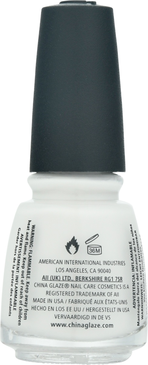 slide 9 of 10, China Glaze Nail Polish Lacquer, White On White, 1 ct