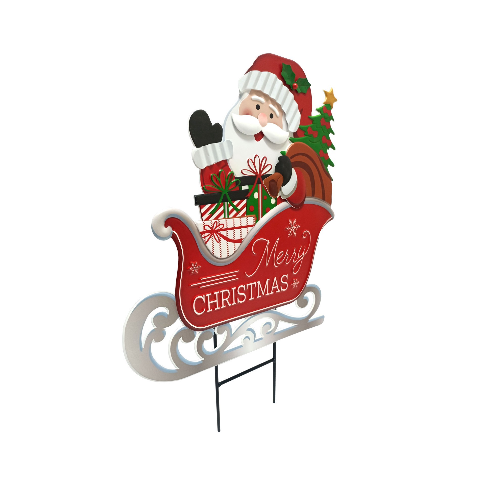 slide 3 of 3, 1.9ft. Santa Yard Stake By Ashland, 1.9 ft