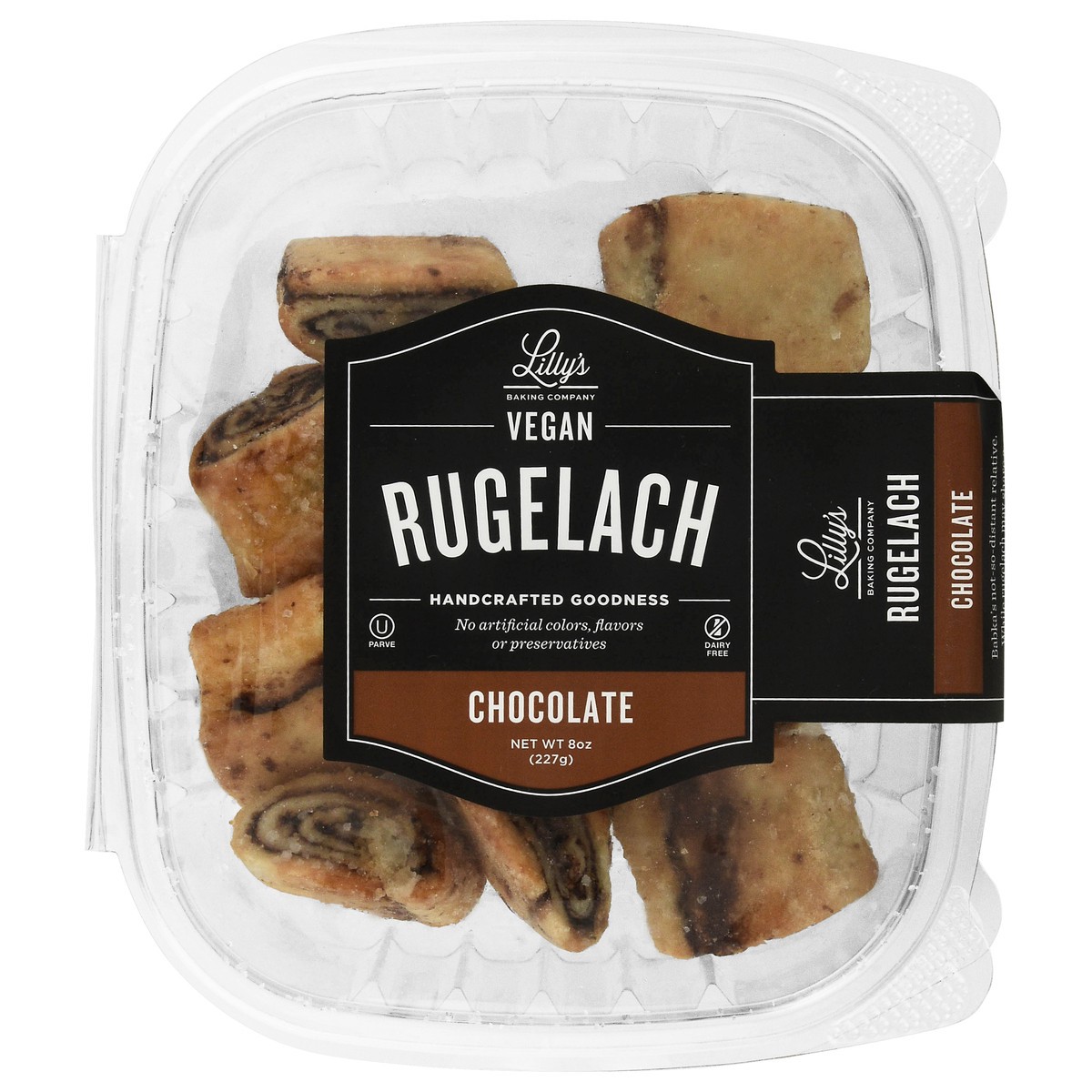 slide 1 of 14, Lilly's Baking Company Vegan Chocolate Rugelach 8 oz, 8 oz