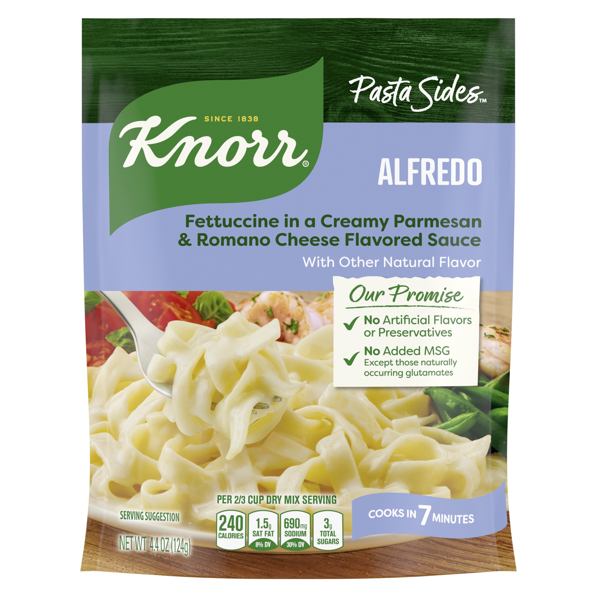 slide 1 of 3, Knorr Pasta Sides Alfredo Fettuccine, 4.4 oz, 4.4 oz