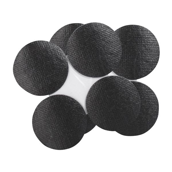 slide 1 of 1, Waxman 1-1/2 Inch Round Self Stick Gripper Pads Black, 1-1/2