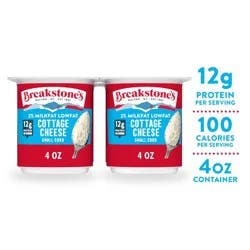 Breakstone's Lowfat Small Curd Cottage Cheese with 2% Milkfat, 4 ct Pack, 4 oz Cups