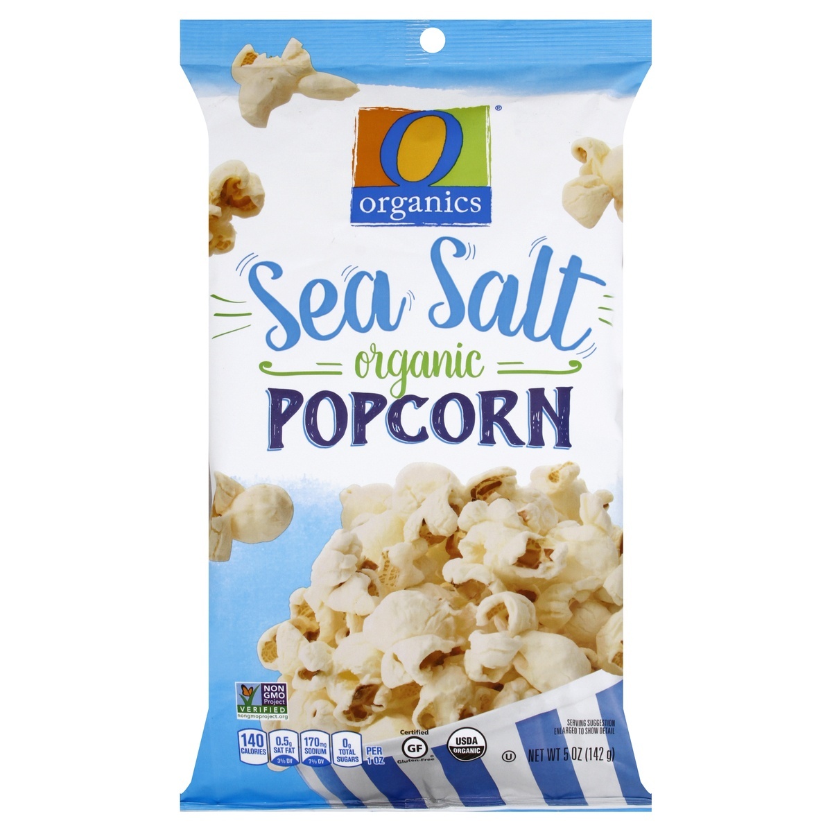 slide 1 of 1, O Organics Organic Popcorn Sea Salt - 5 Oz, 
