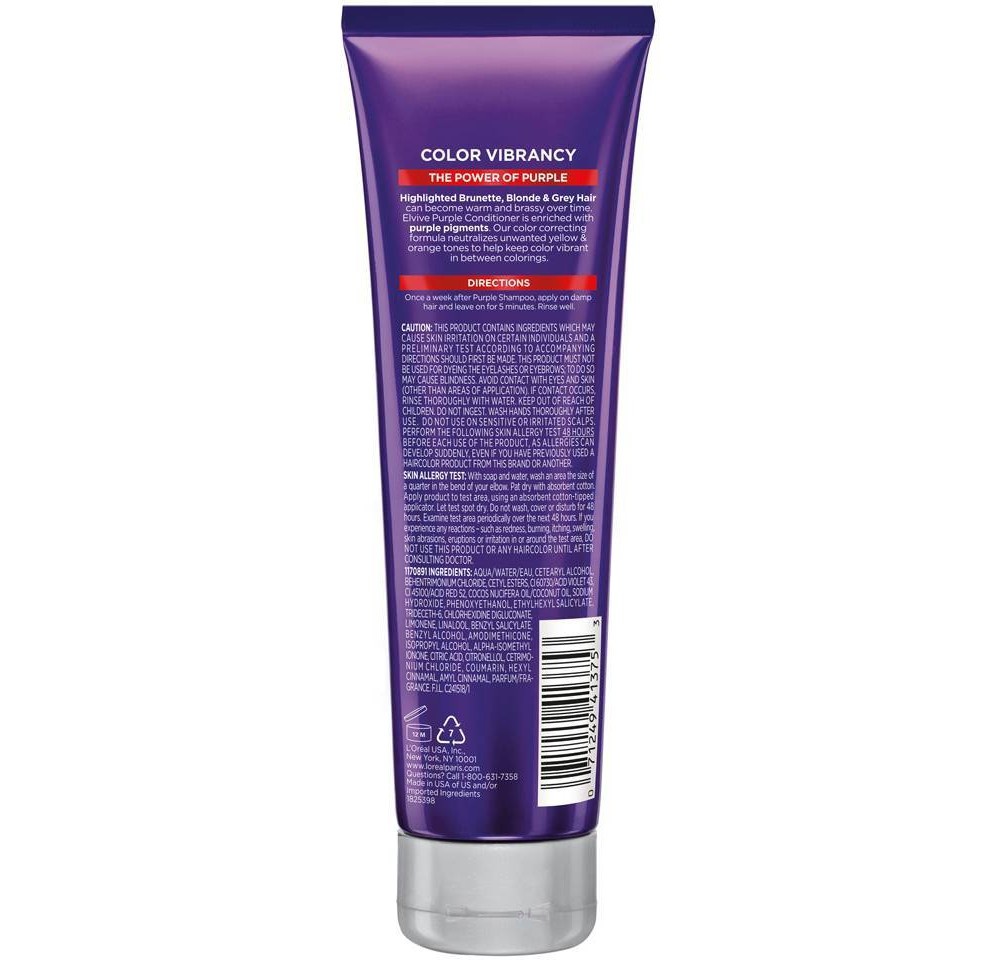 slide 2 of 3, L'Oréal Elvive Color Vibrancy Purple Shampoo For Color Treated Hair, 6.7 oz