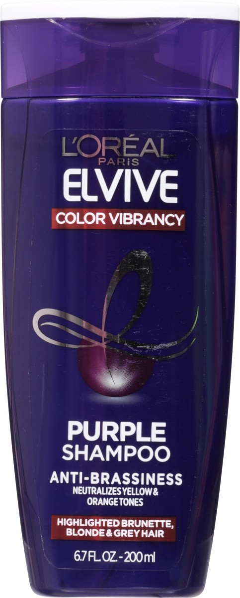 slide 2 of 10, L'Oréal Purple Color Vibrancy Anti-Brassiness Shampoo 6.7 fl oz, 6.7 oz