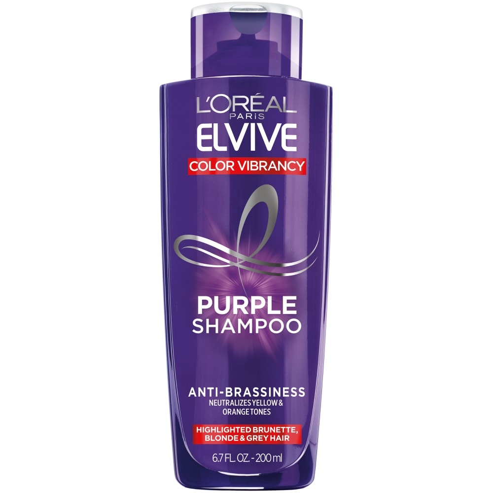slide 1 of 3, L'Oréal Elvive Color Vibrancy Purple Shampoo For Color Treated Hair, 6.7 oz