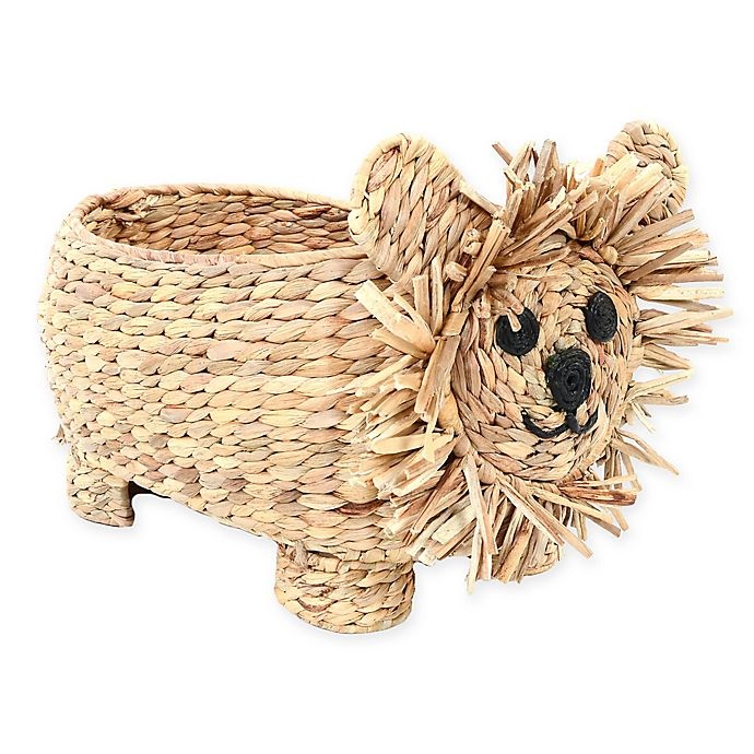 slide 1 of 5, Marmalade Lion Handwoven Water Hyacinth Storage Basket, 1 ct