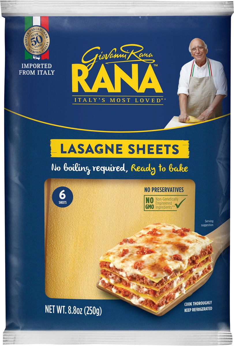 slide 6 of 9, Rana Lasagne Sheets Ready To Bake 6Ct, 8.8 oz