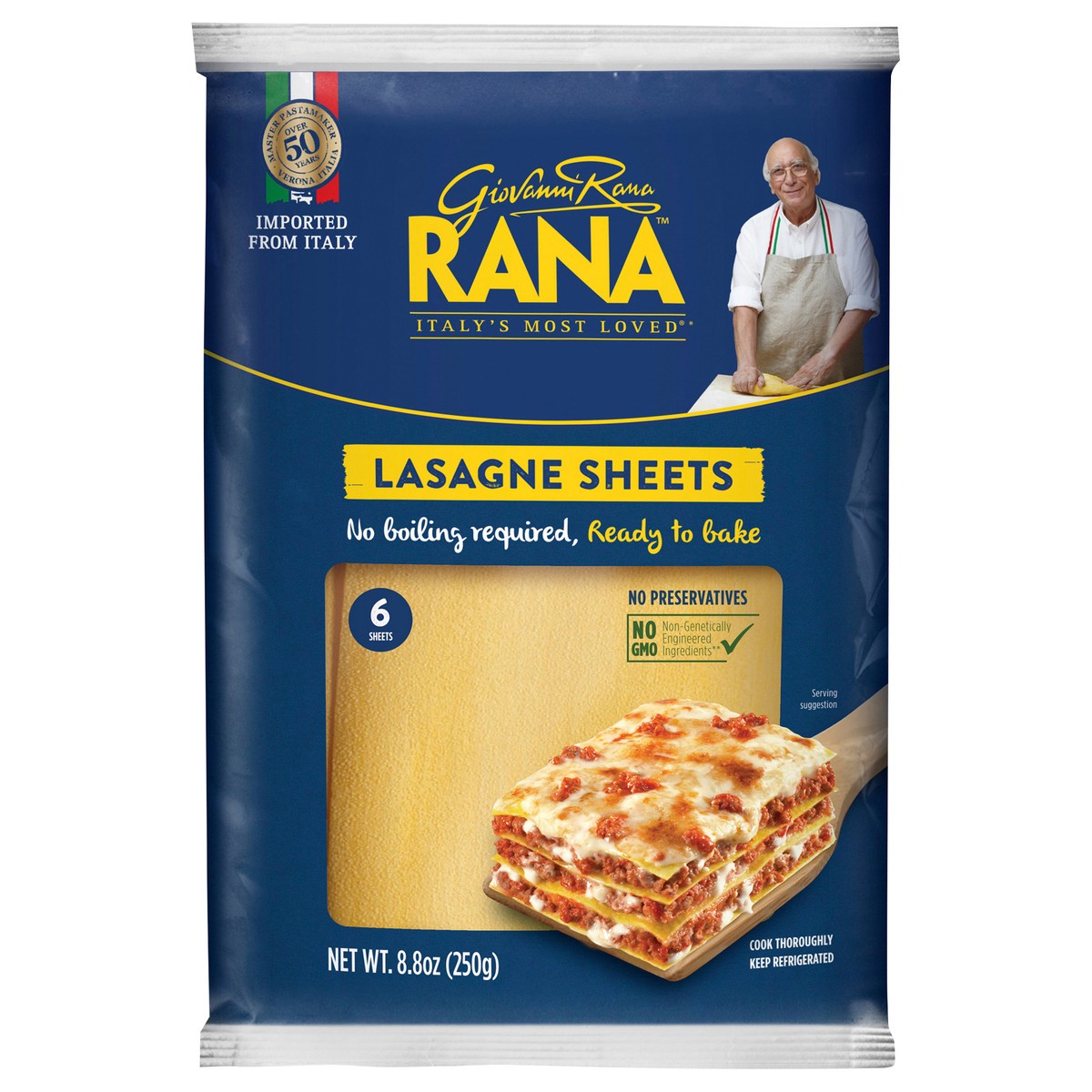 slide 1 of 9, Rana Lasagne Sheets Ready To Bake 6Ct, 8.8 oz
