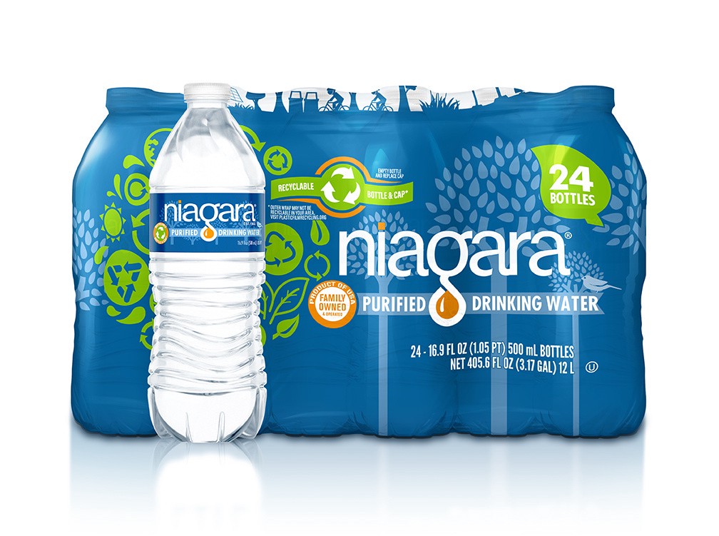 slide 4 of 4, Niagara Purified Drinking Water - 0.5L (24 pack), 16.91 fl oz