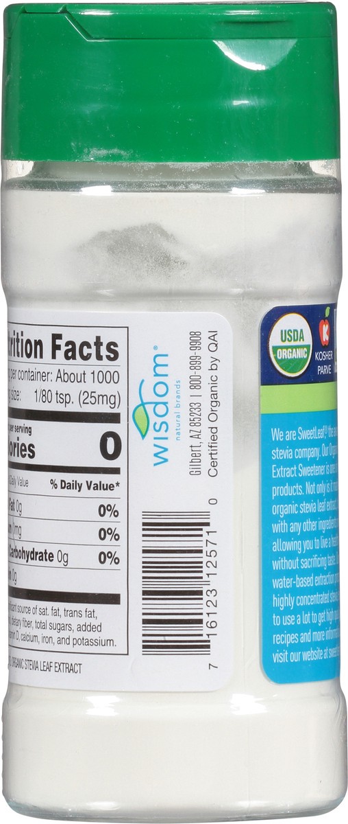 slide 10 of 13, SweetLeaf Wisdom Natural Brands Sweetleaf Organic Stevia Extract Sweetener, 0.9 oz
