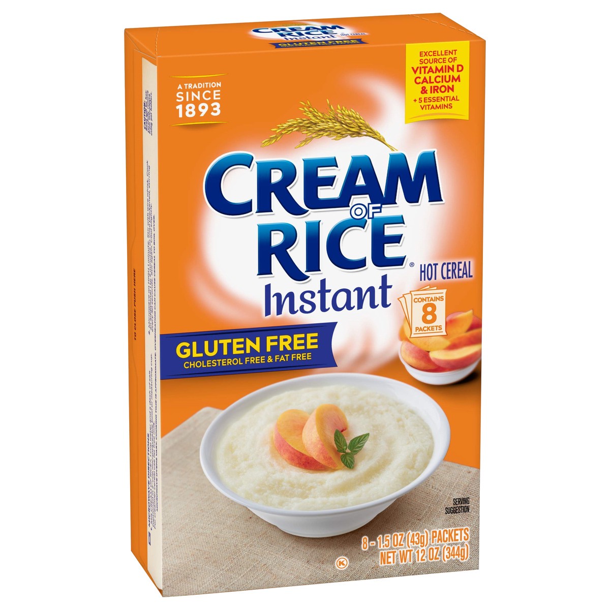 slide 2 of 9, Cream of Rice Gluten Free Instant Hot Cereal 8 - 1.5 oz Packets, 8 ct