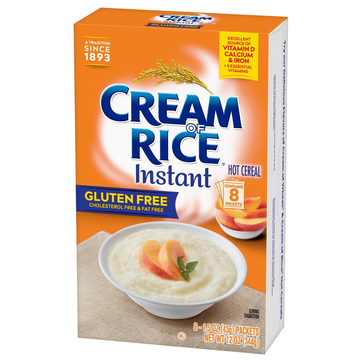 slide 3 of 9, Cream of Rice Gluten Free Instant Hot Cereal 8 - 1.5 oz Packets, 8 ct