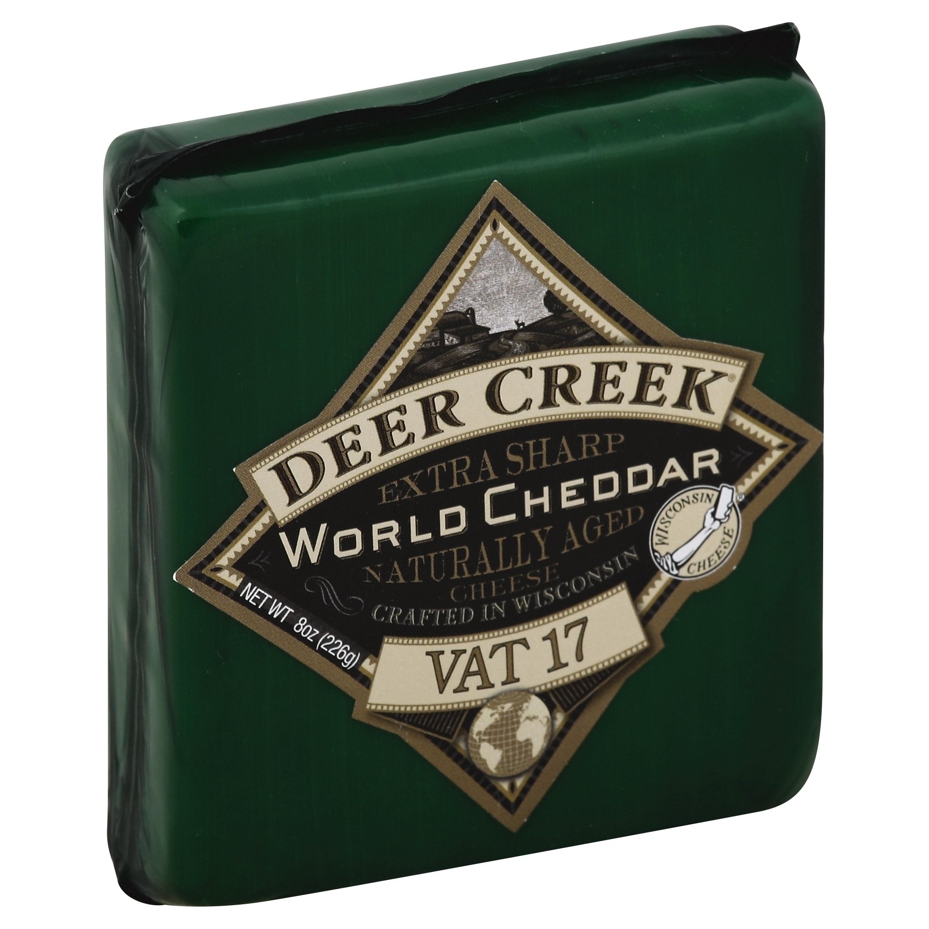 slide 1 of 1, Deer Creek Vat 17 Cheddar Cheese, 8 oz