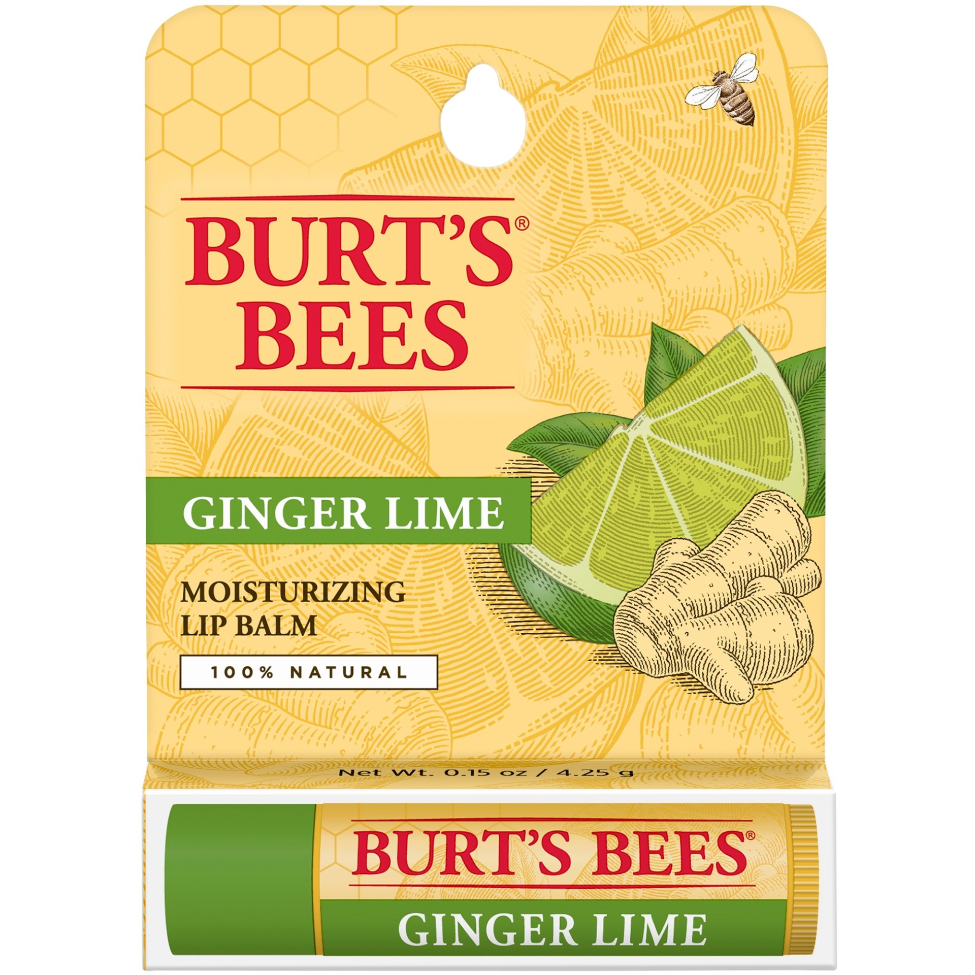 slide 1 of 5, Burt's Bees Lip Balm Ginger Lime, 15 oz