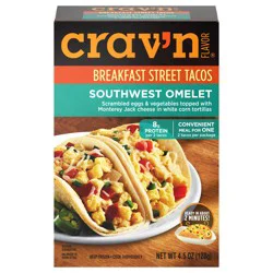 Crav'n Flavor Southwest Omelet Breakfast Street Tacos 2 ea