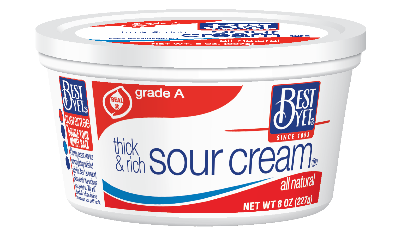 slide 1 of 1, Best Yet Sour Cream, 8 oz