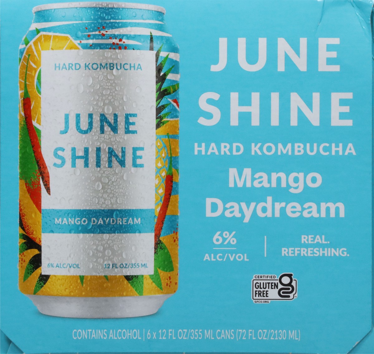 slide 9 of 9, JuneShine June Shine Hard Kombucha, Mango Daydream, 6Pk, 12 fl oz