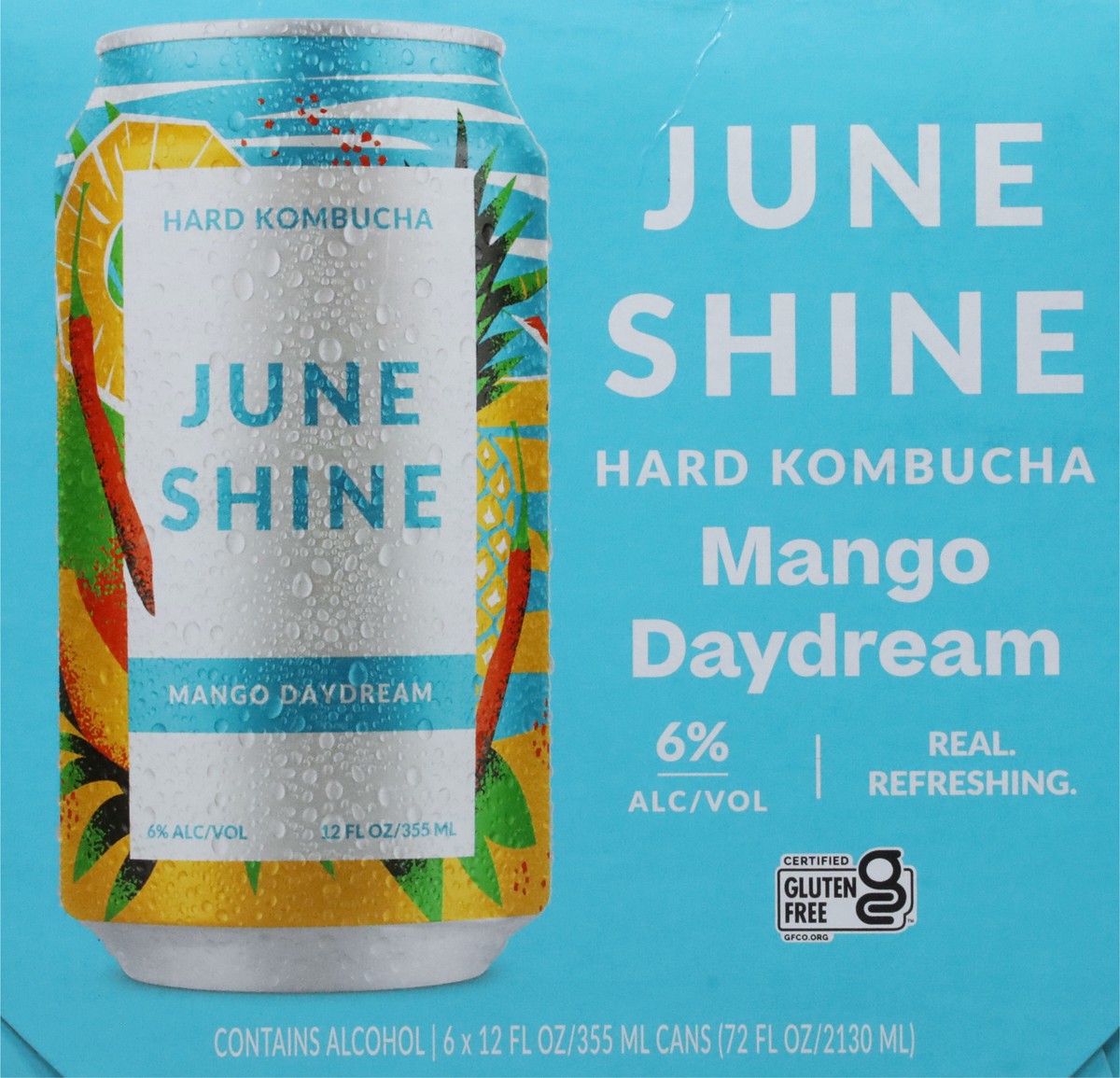 slide 7 of 9, JuneShine June Shine Hard Kombucha, Mango Daydream, 6Pk, 12 fl oz