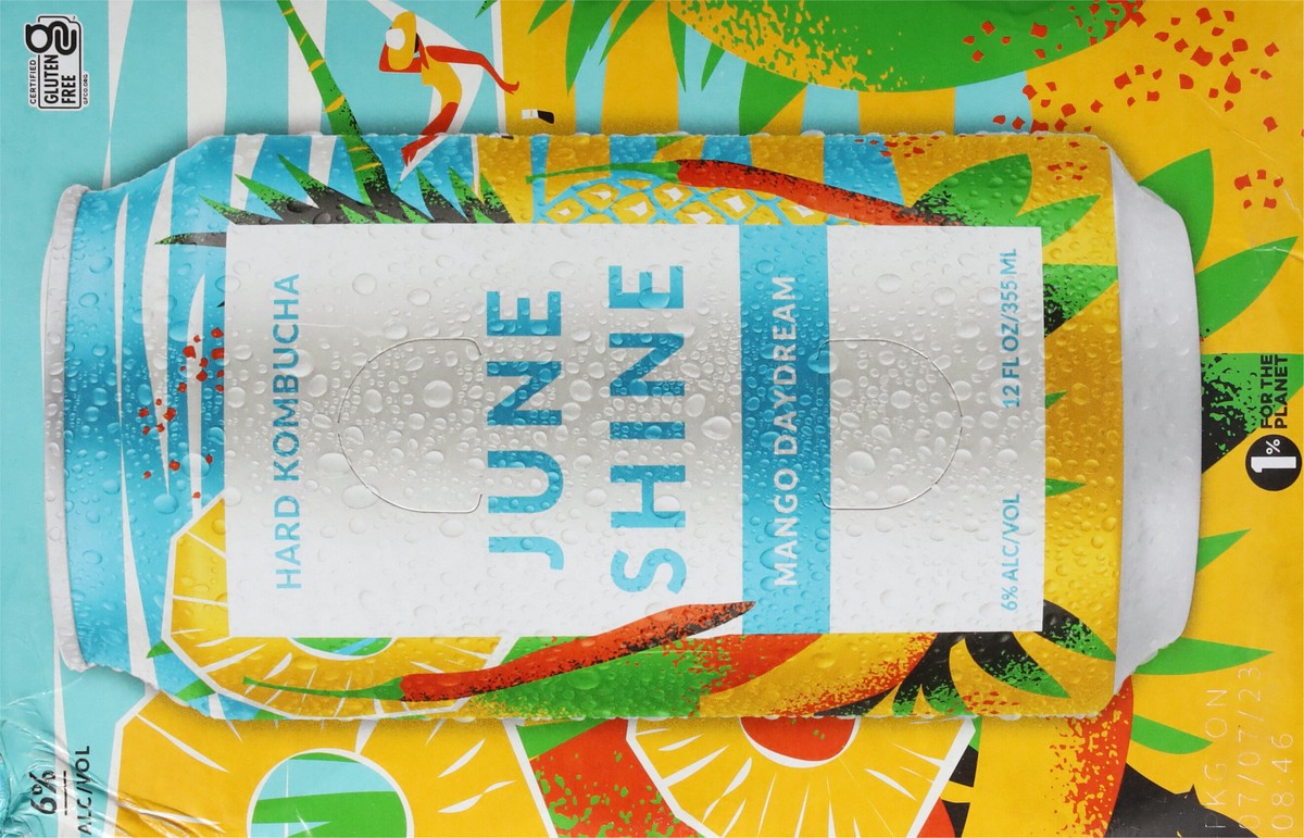 slide 8 of 9, JuneShine June Shine Hard Kombucha, Mango Daydream, 6Pk, 12 fl oz