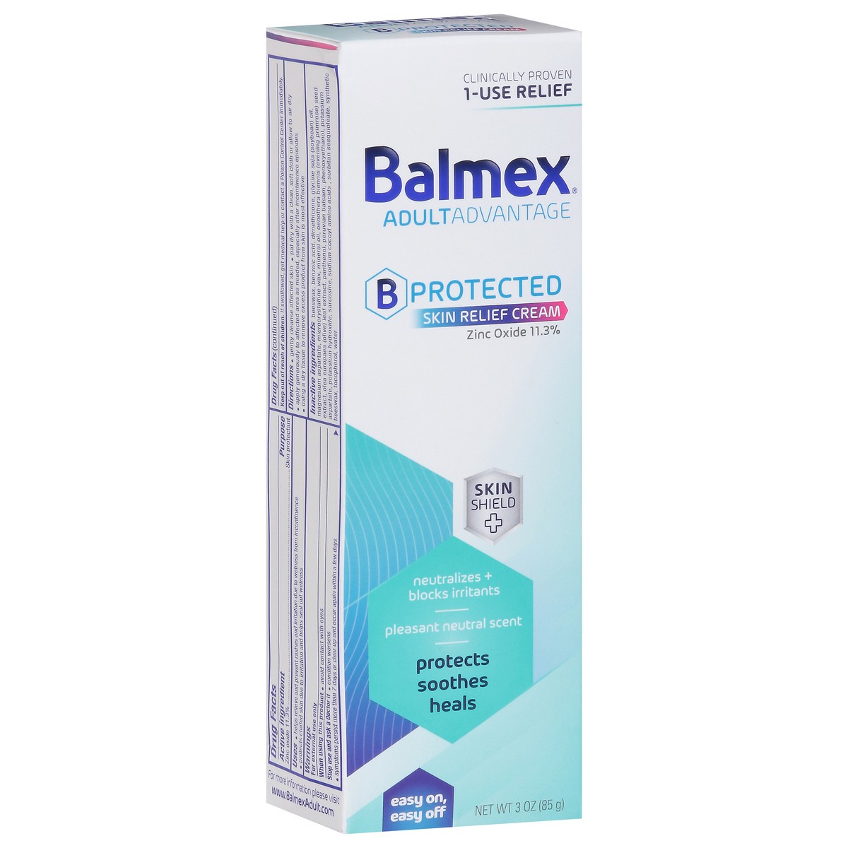 slide 9 of 9, Balmex AdultAdvantage B Protected Skin Relief Cream 3 oz, 3 oz