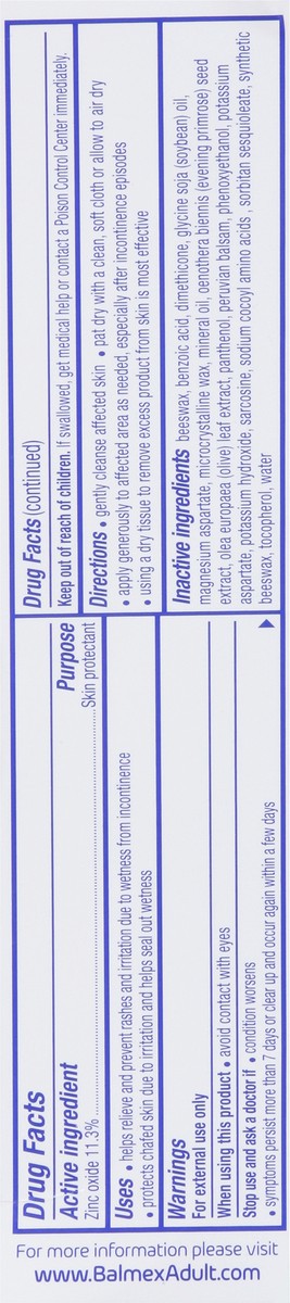 slide 6 of 9, Balmex AdultAdvantage B Protected Skin Relief Cream 3 oz, 3 oz