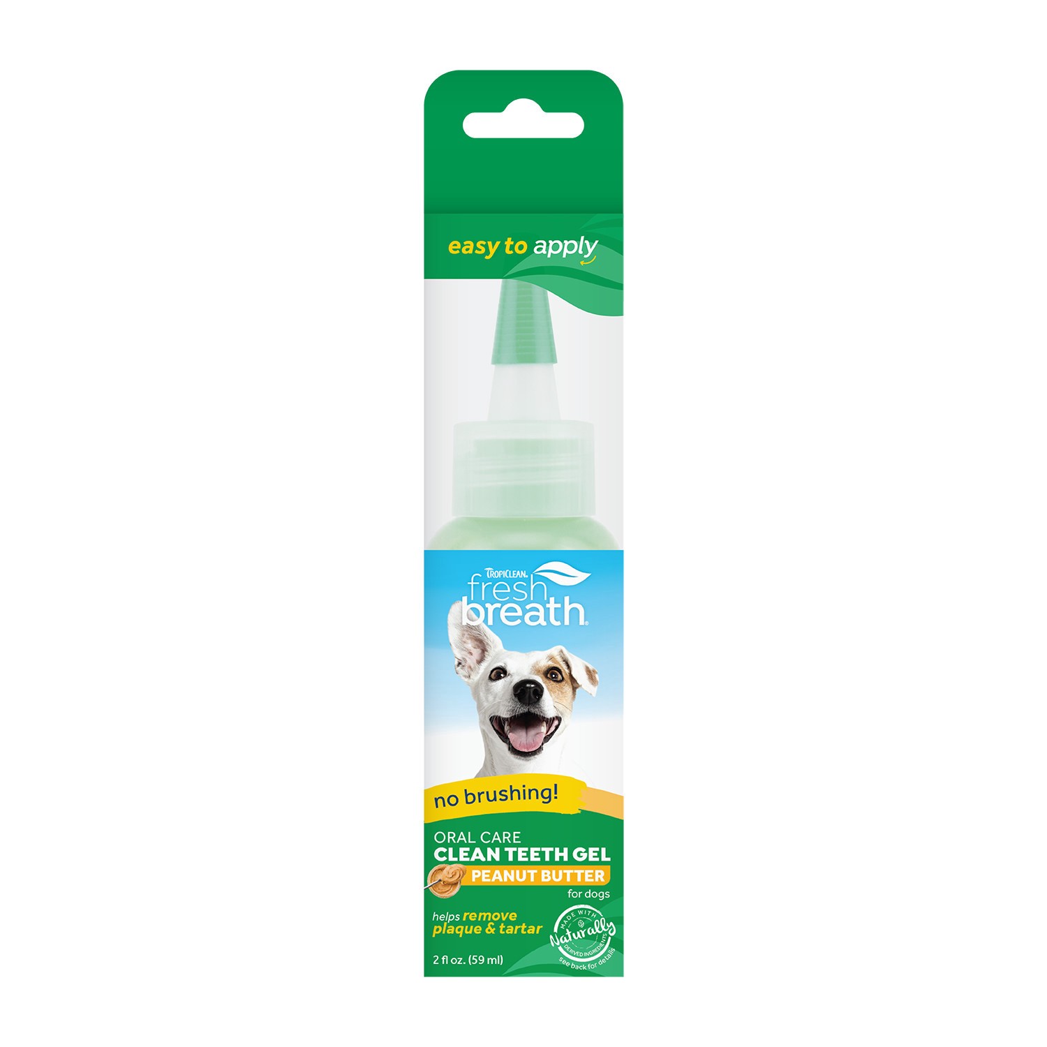 slide 1 of 10, TropiClean Fresh Breath No Brushing Peanut Butter Flavor Clean Teeth Dental & Oral Care Gel for Dogs, 2oz, 1 ct